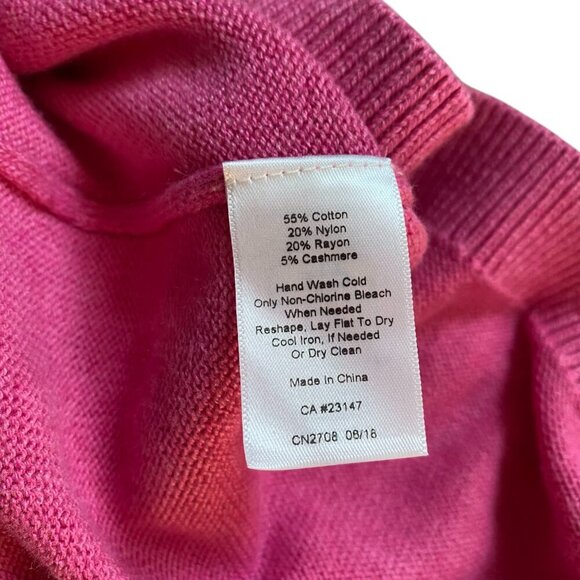 Talbots Pink Cable Knit Crew Neck Sweater - Picture 5 of 5